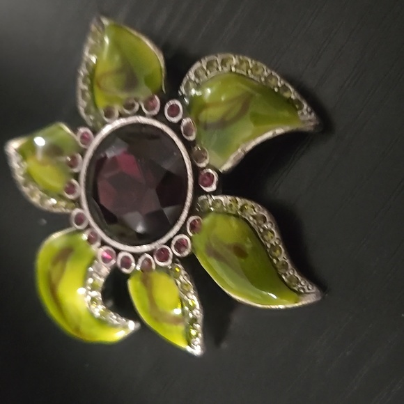 Green Floral With rhinestone - Picture 1 of 4